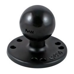 (RAM-202) 1.5" Ball Round Base with AMPS Hole Pattern